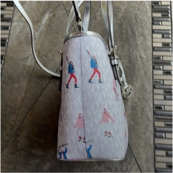 Michael Kors Jet Set Girls XS Convertible Satchel Bright White - Picture 3 of 15